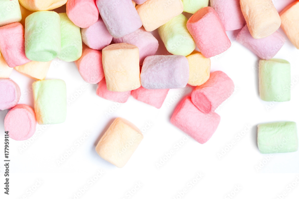 Colorful Fluffy marshmallows texture Colorful Fluffy marshmallows texture