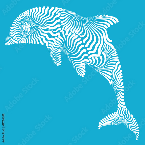 Dolphin graphic illustration
