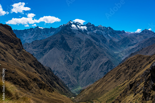 View from the top of Dead woman's pass on the Inca trail, 4200m in altitude.