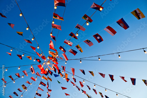 Different Flags of Southeast Asia countries, AEC, ASEAN Economic Community. That includes Vietnam, Thailand, Singapore, Malaysia, Philippines, Indonesia, Cambodia, Laos, Myanmar, and Brunei) 