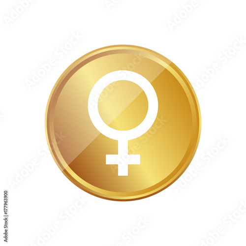 Gold Münze - Geschlecht Frau