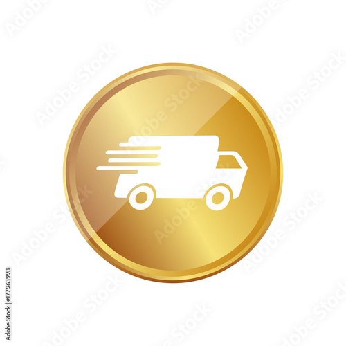 Gold Münze - Transportauto