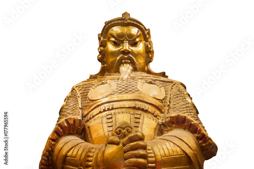 Buddha statue, Che Kung isolated on white background
