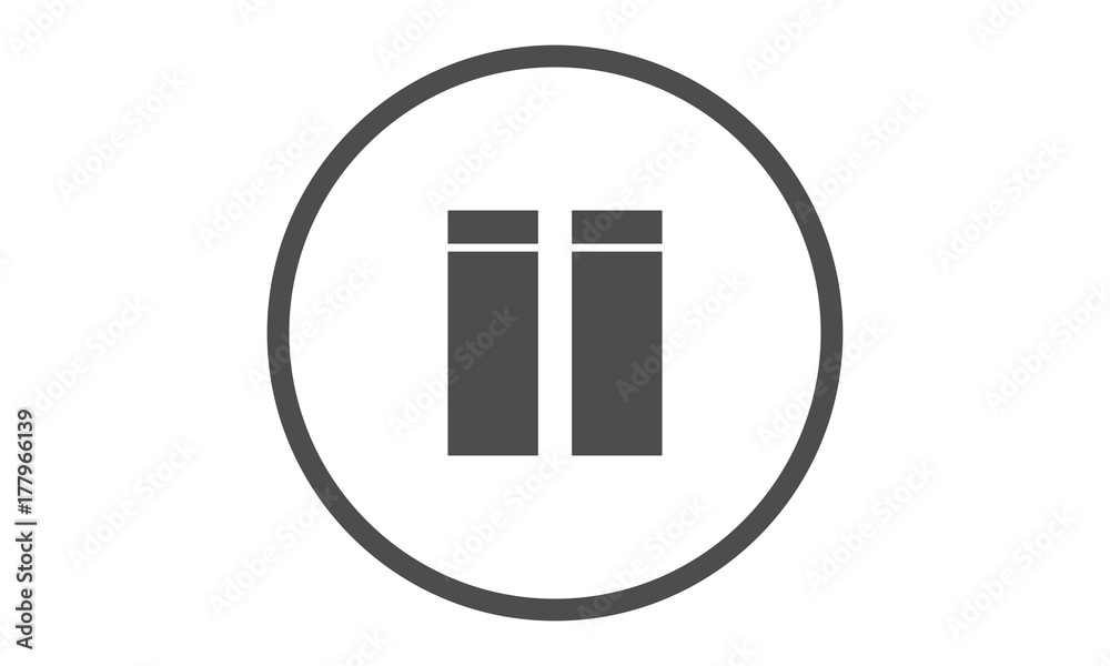 Pause icon Website Element Sign or Icon Design For UI, UX, interface, banner, info graphic Pause icon Website Element Sign or Icon Design For UI, UX, interface, banner, info graphic