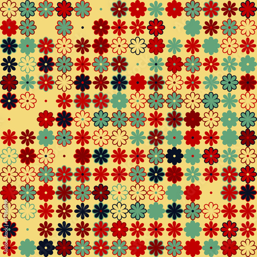 Geometric pattern with colored elements, vector abstract background
