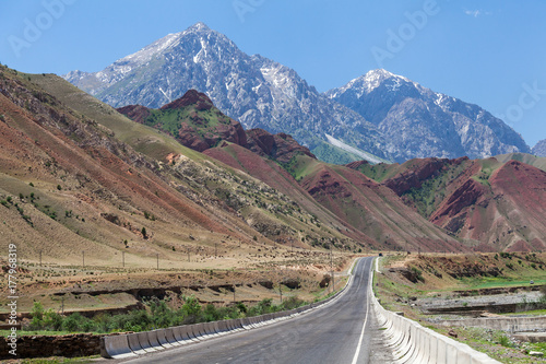 Road from Osh to Sara Tash in Kyrgyzstan.