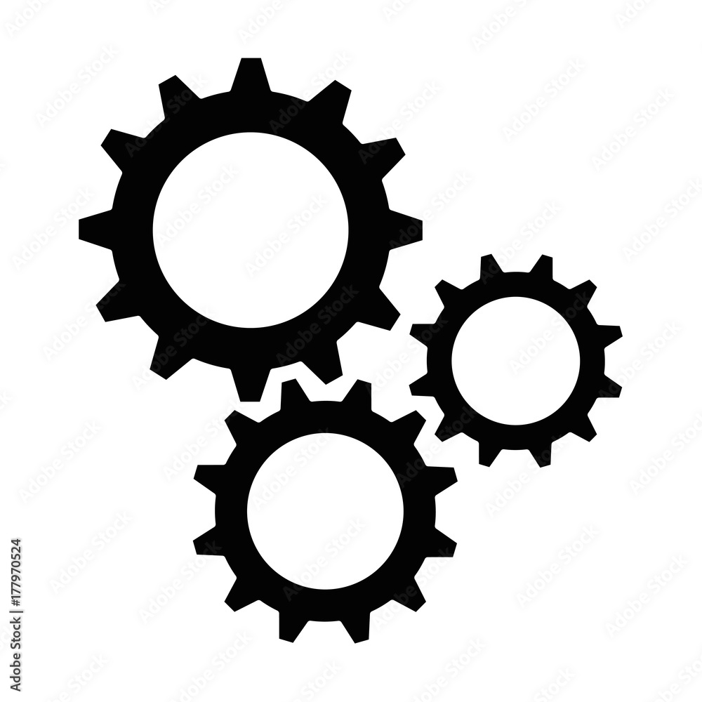 gear machine isolated icon gear machine isolated icon