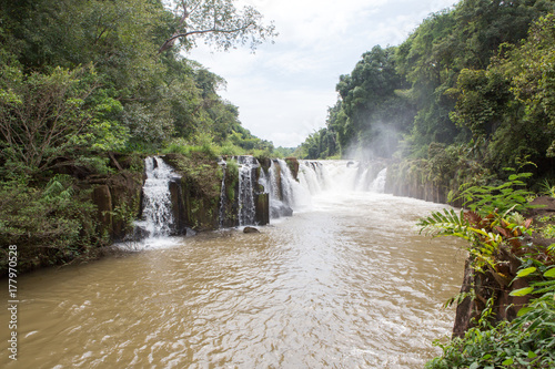 Pha Suam Waterfall  in Paksong Champasak Province Laos