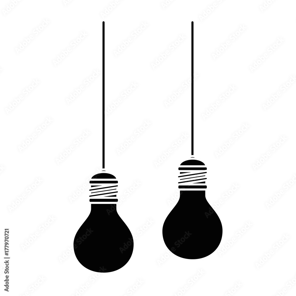 Naklejka premium bulbs light hanging icon