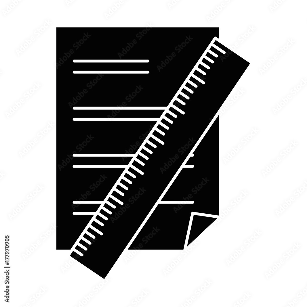 paper document with rule paper document with rule
