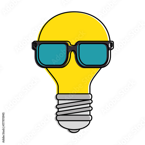 bulb light with sunglasses