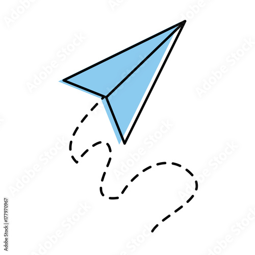 airplane paper flying icon