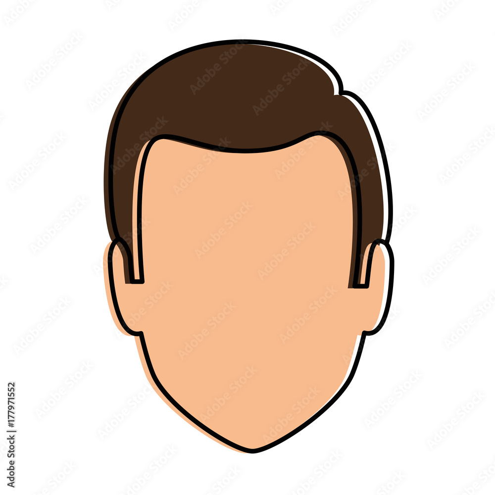 young man head avatar character young man head avatar character