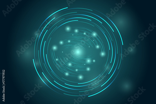 Abstract  technology  background.  Data transfer. Vector illustration. Energy transfer. Trendy geometric elements. Design.