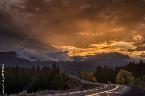 Beartooth Highway Sunset Wyoming photo