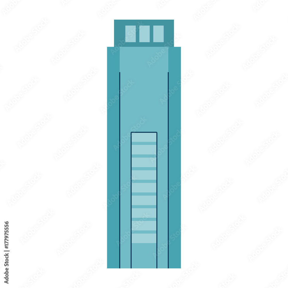 building front isolated icon