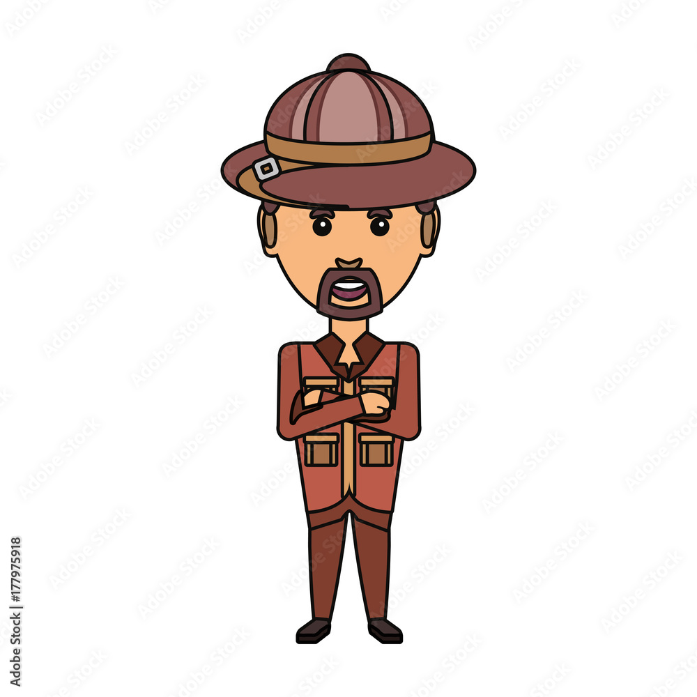 safari man vector illustration safari man vector illustration