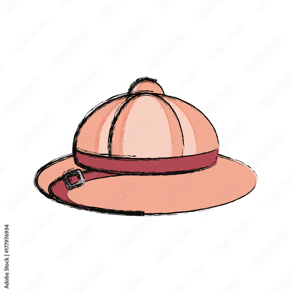 safari hat  vector illustration