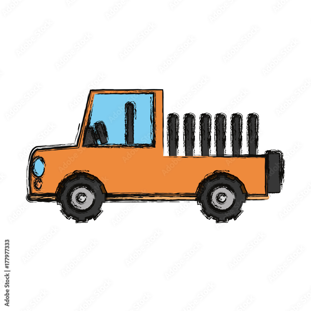 safari vehicle vector illustration