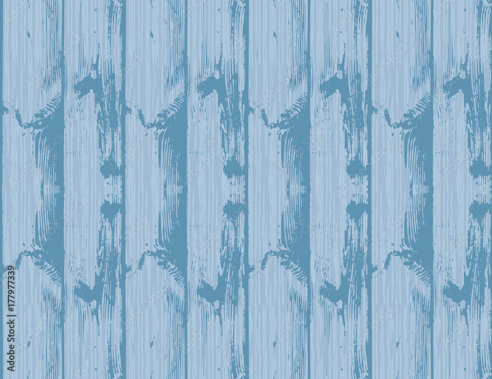 Fototapeta premium Blue seamless wooden texture. Vector. Planks background.