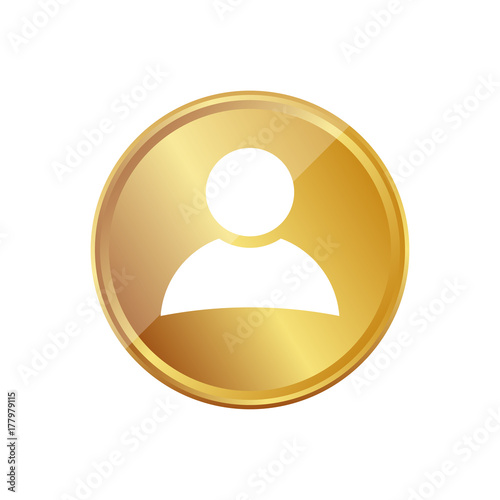 Gold Münze - Kontakt - Soziales Netzwerk