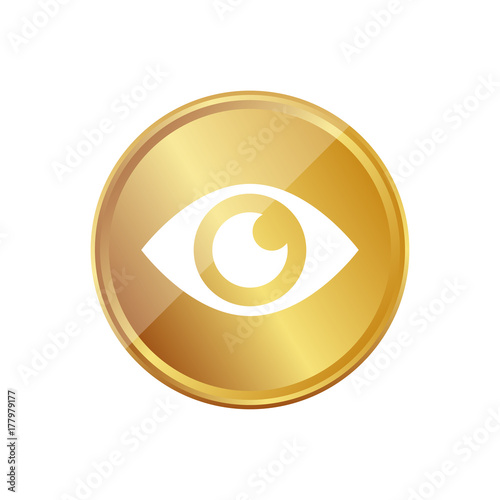 Gold Münze - Auge