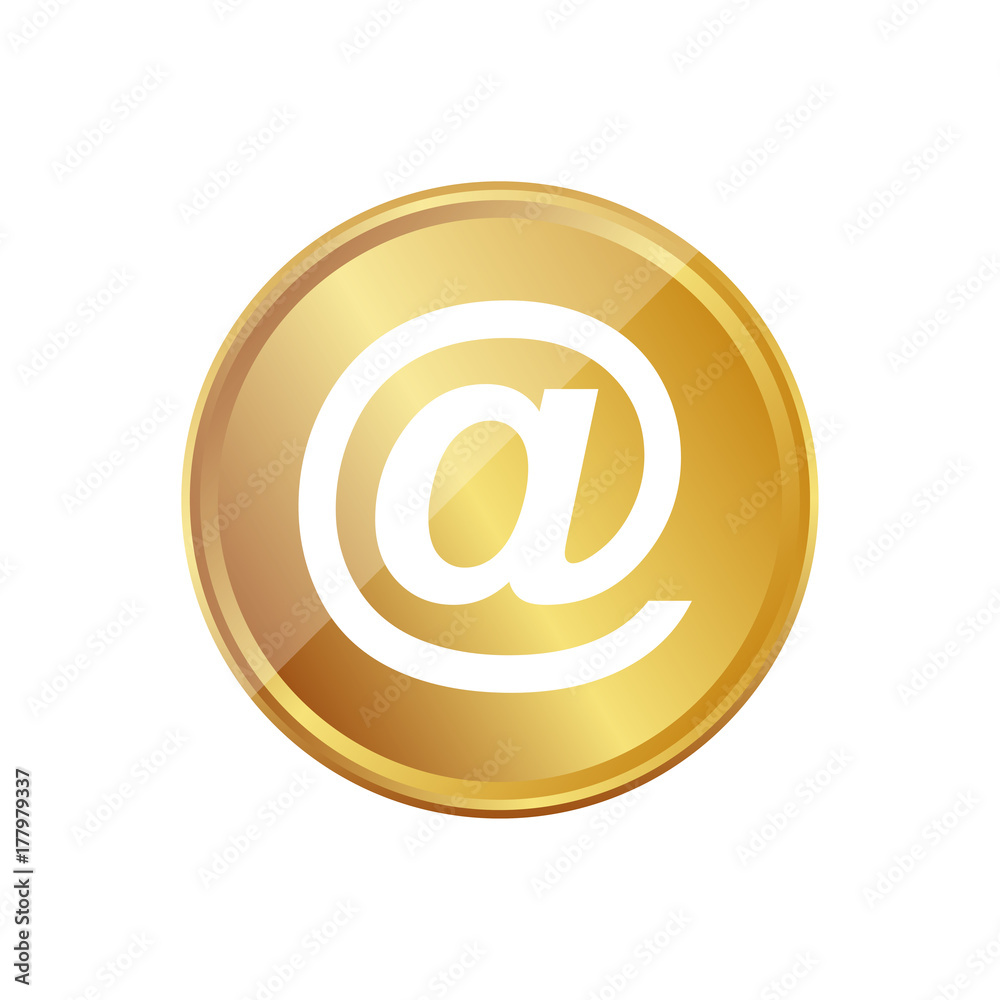 Obraz premium Gold Münze - At Zeichen