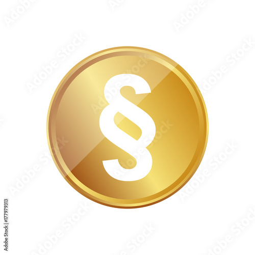 Gold Münze - Paragraph - Gesetz