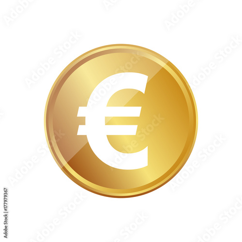 Gold Münze - Euro Zeichen