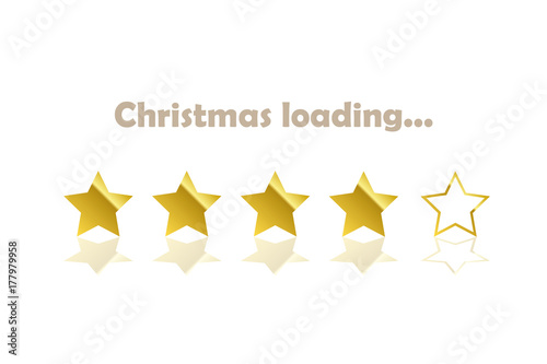 christmas loading goldene sterne