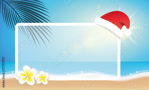 weihnachten am strand postkarte