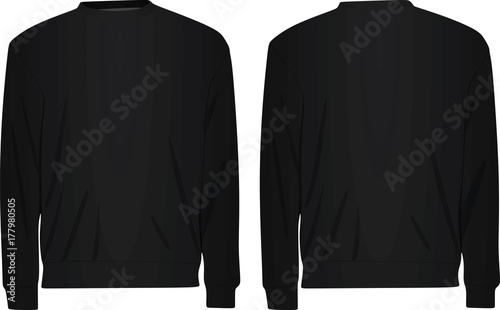 Black sweater. vector illustration