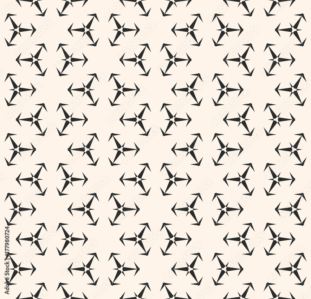 Ornamental texture, seamless pattern with sharped geometric figures
