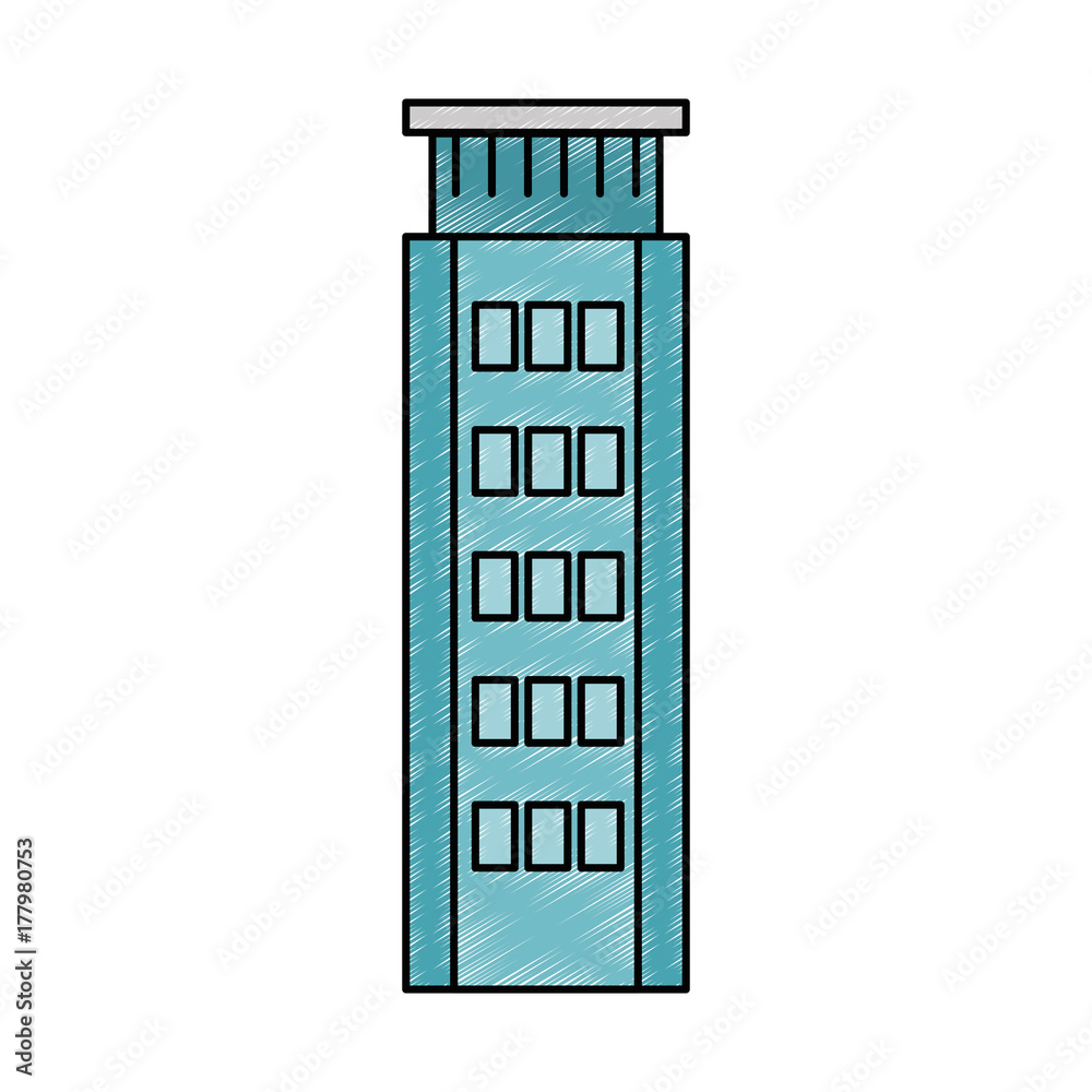 building front isolated icon