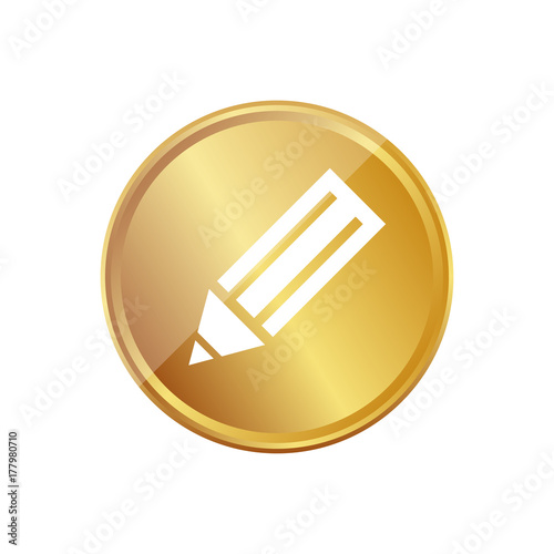 Gold Münze - Bleistift