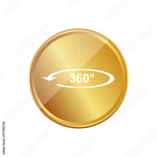 Gold Münze - 360 Grad Umdrehung