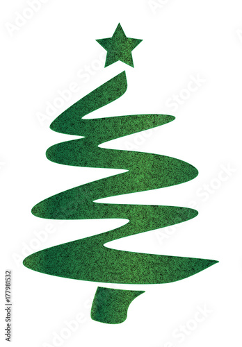green christmas tree glitter