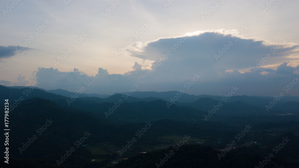 Fototapeta premium View of sunset in the evening 