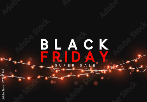 Black Friday sale, banner, poster advert.