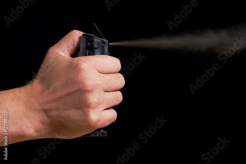 self defense - using pepper spray photo
