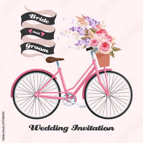 Bicycle with roses