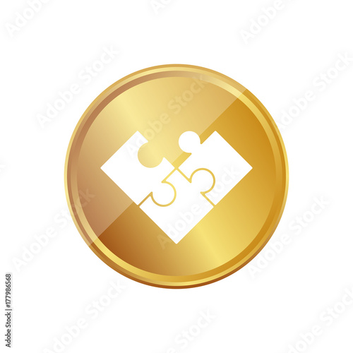 Gold Münze - Puzzleteile