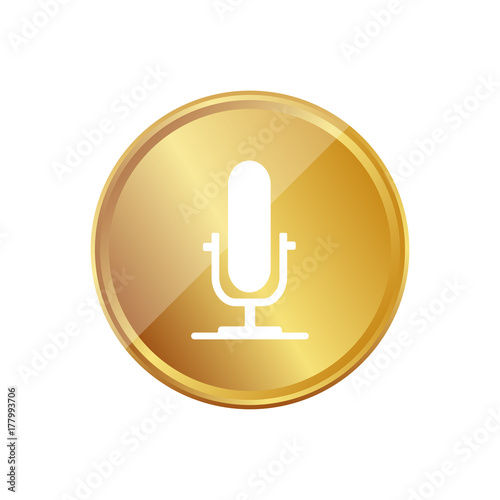 Gold Münze - Mikrophon