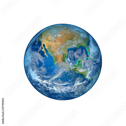 World globe. Elements of this Image Furnished by NASA.