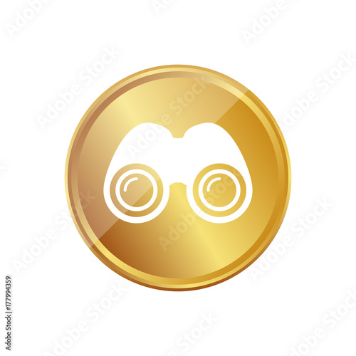 Gold Münze - Fernrohr