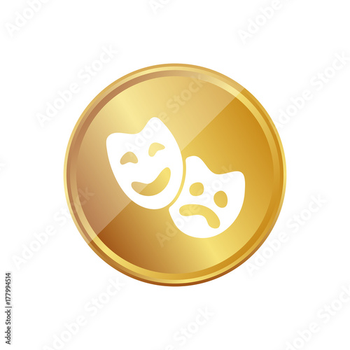 Gold Münze - Masken - Karneval