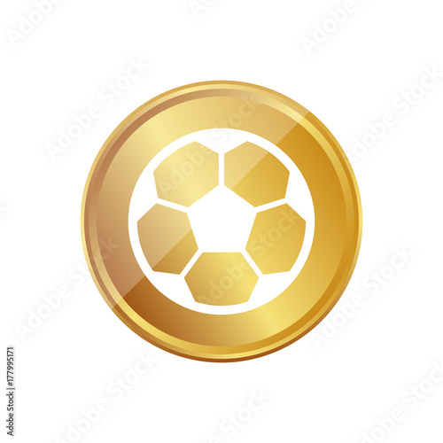 Gold Münze - Fußball