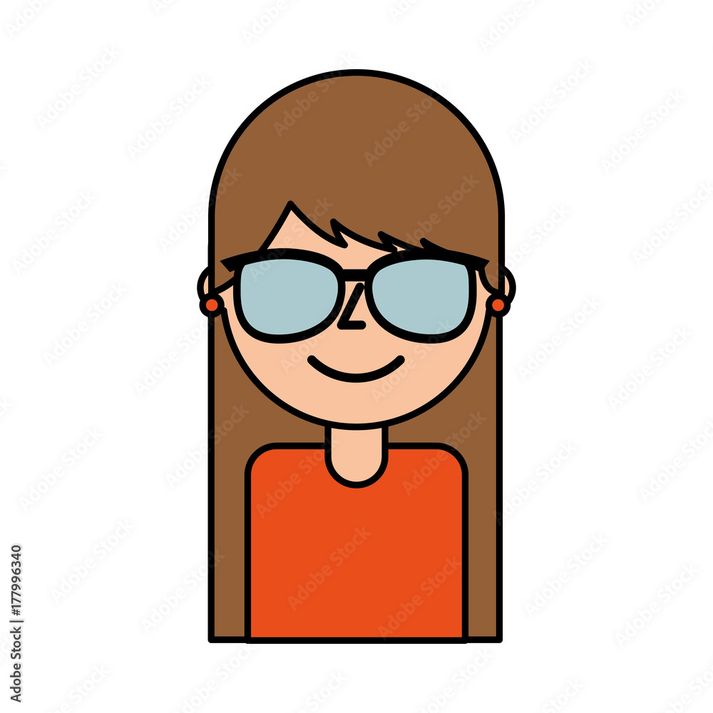 portrait young woman female avatar