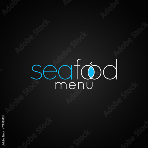 seafood fish logo design background