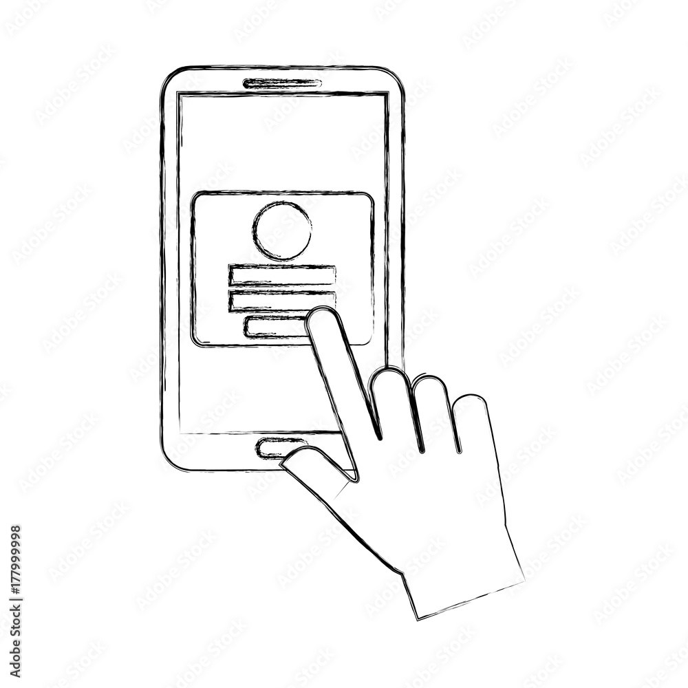 hand touch mobile phone webpage login security hand touch mobile phone webpage login security